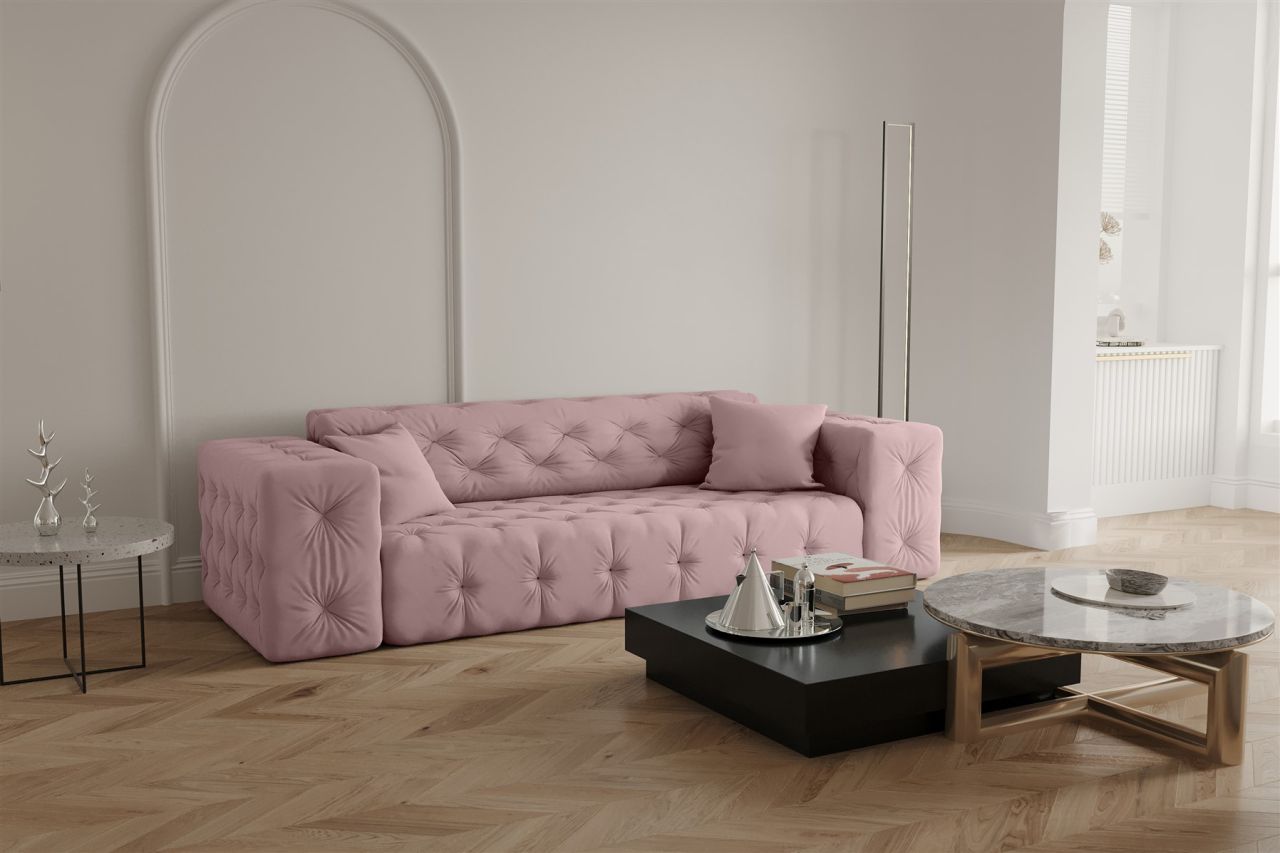 Sofa ersofa CHANTAL 3-Sitzer in Stoff Opera Velvet Pink