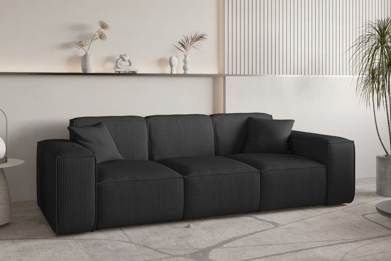 Sofa ersofa CELES PREMIUM 3-Sitzer in Stoff Scala Schwarz
