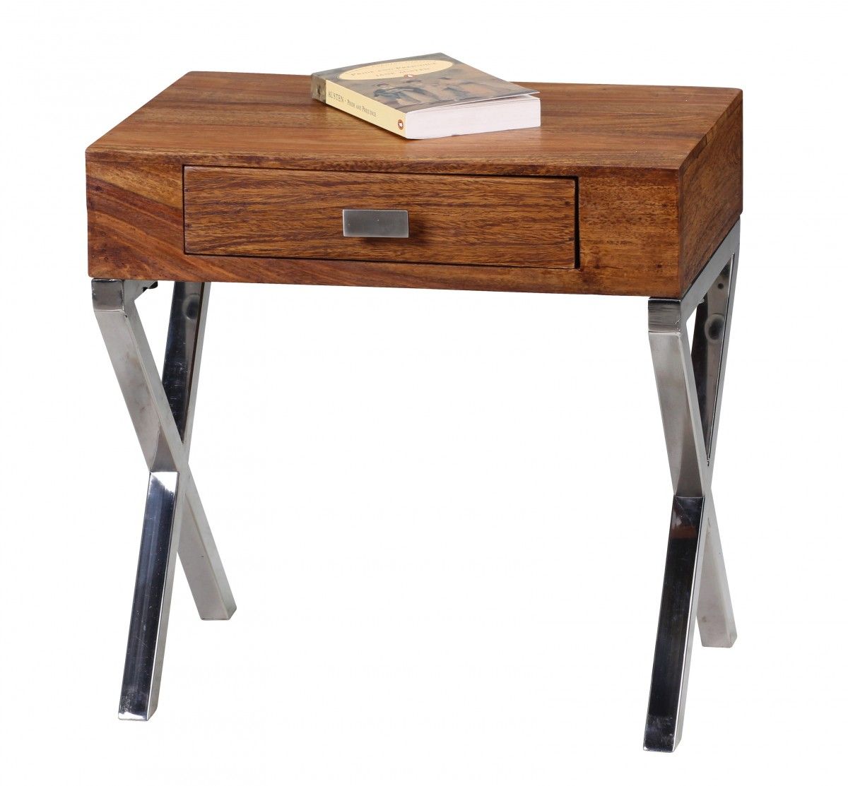 Nachtkonsole Nachttisch NUKA 45x50x45 cm Massivholz Sheesham