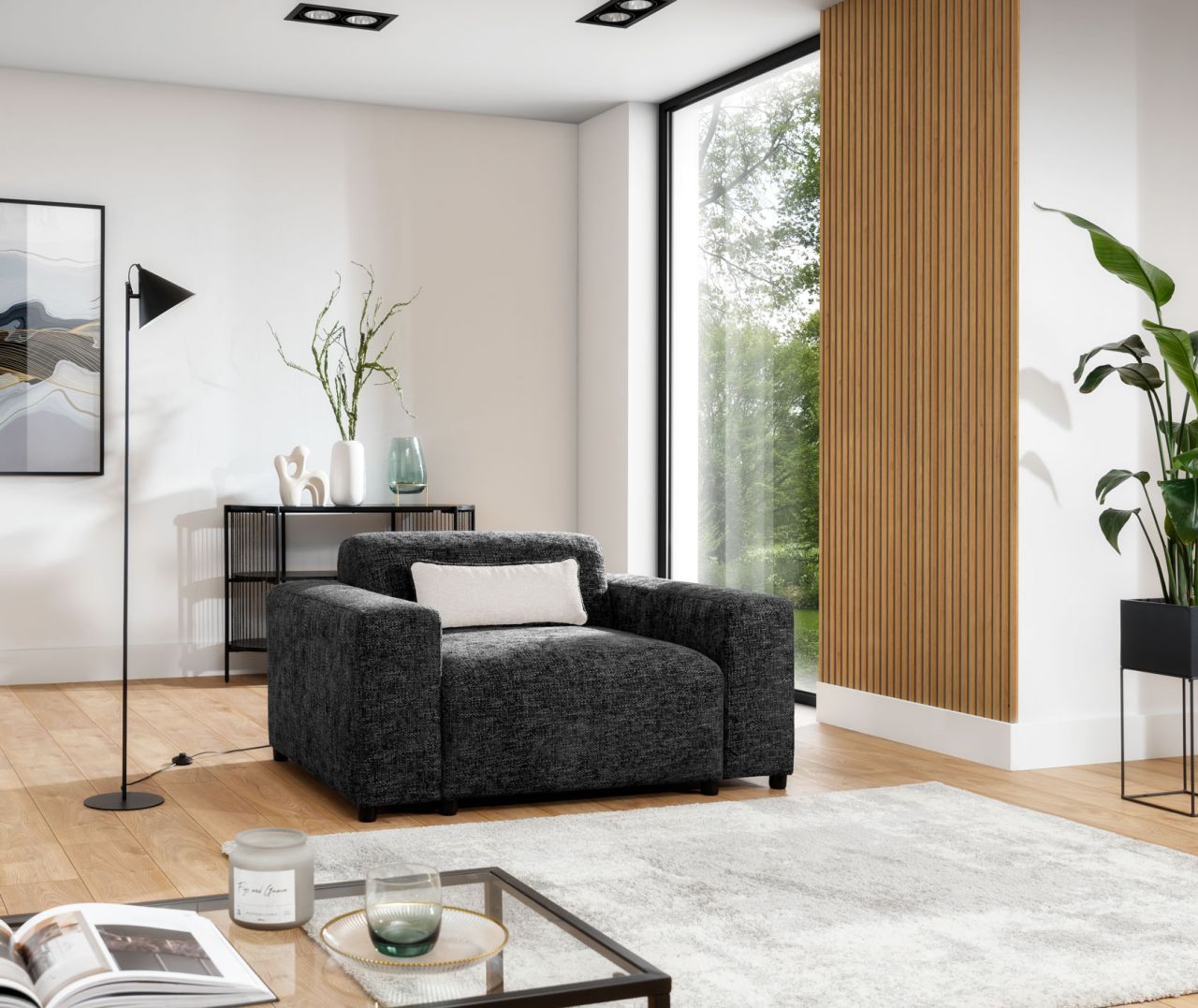 Sessel ersessel ROMY in Stoff Enjoy Me Schwarz