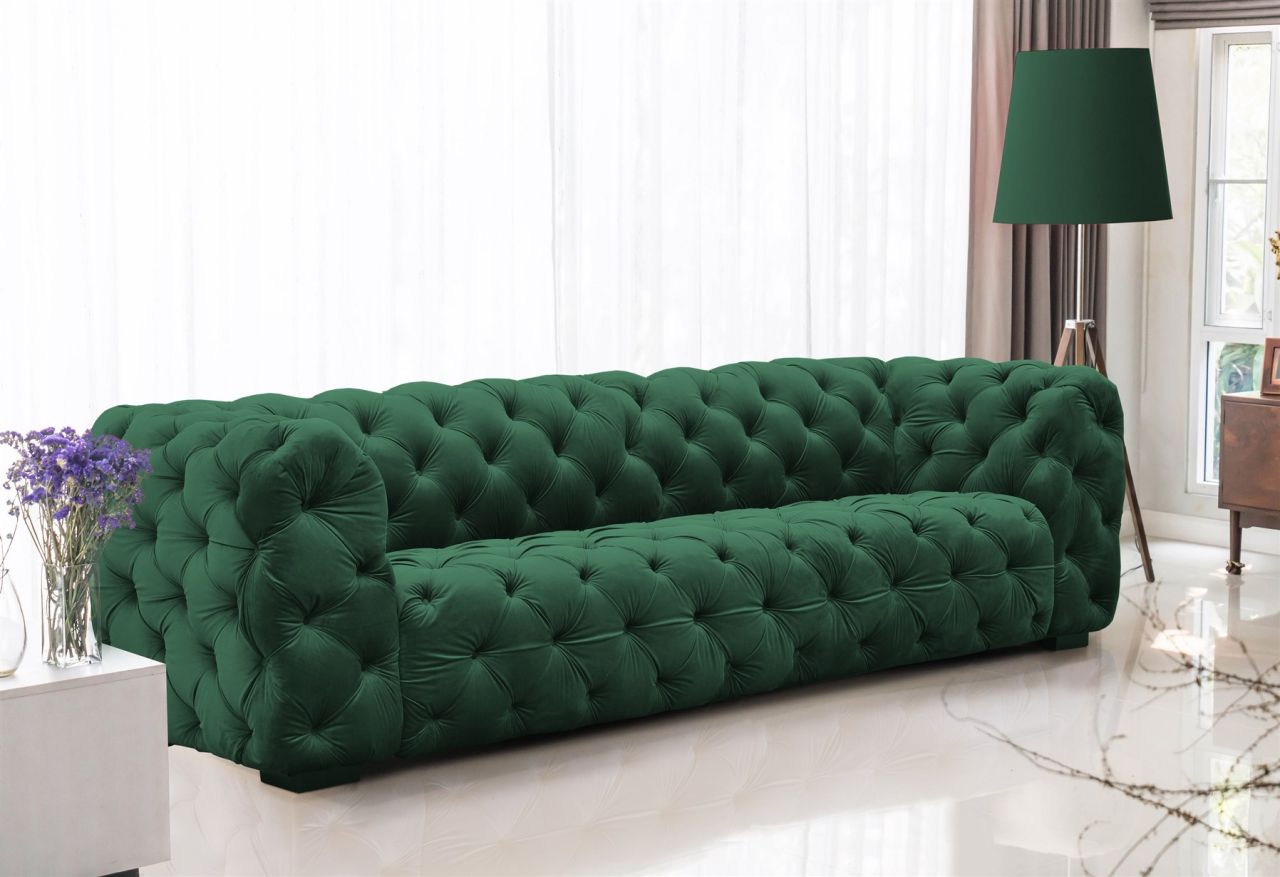 Sofa ersofa NATALIE 4-Sitzer in Stoff Riviera Grün