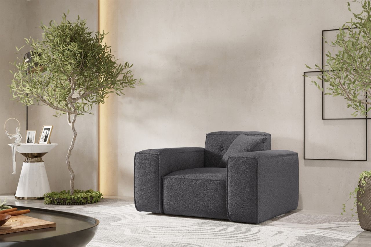 Sessel ersessel CESINA in Stoff Ascot Bukla Grafit