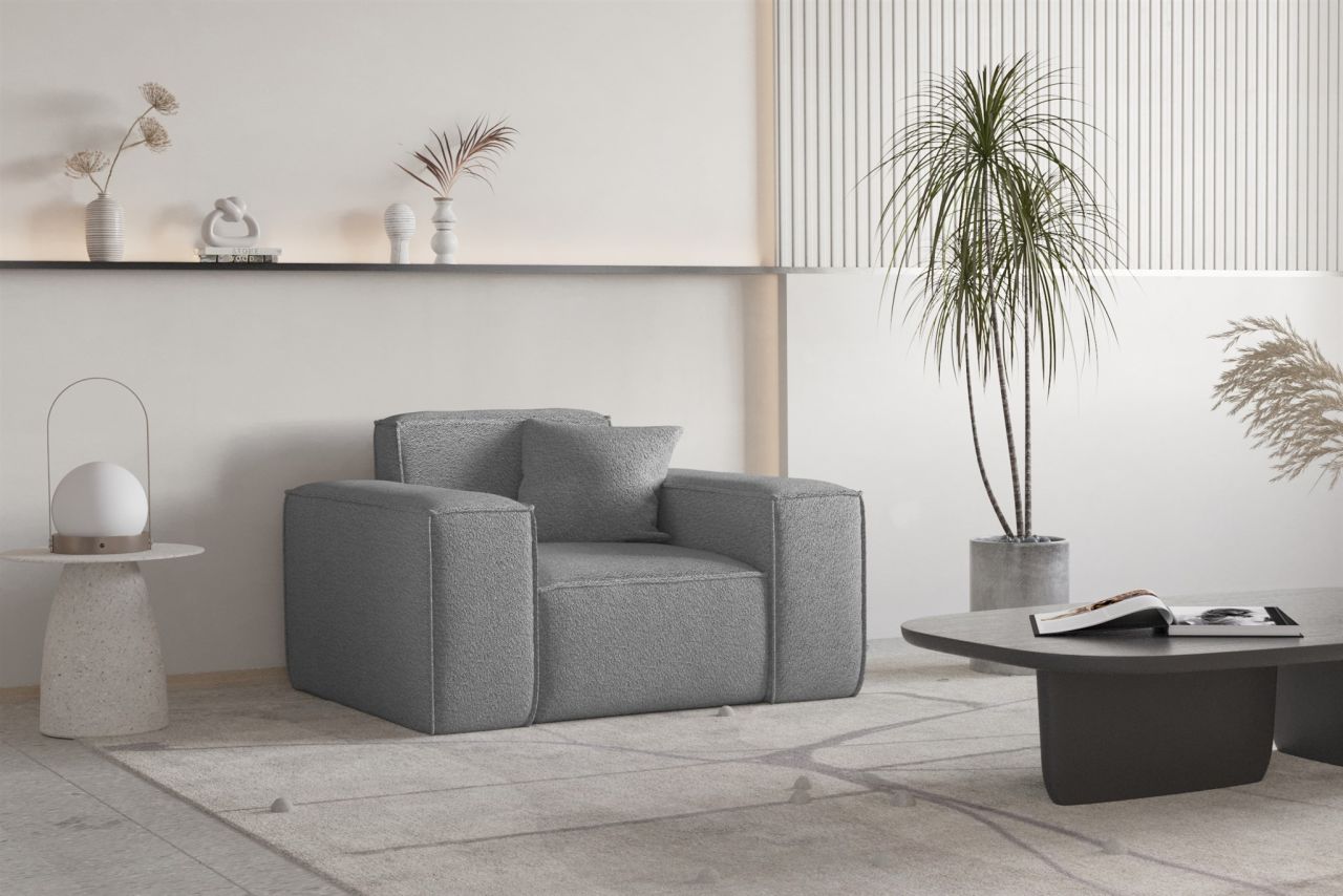 Sessel ersessel CELES PREMIUM in Stoff Ascot Bukla Grau
