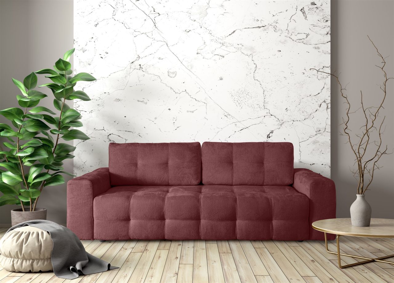 Schlafsofa ersofa Sofa 3-Sitzer ARIELLE in Stoff Perfect Harmony Bordea...