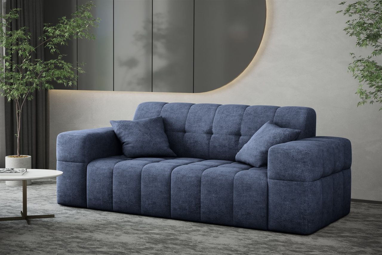 Sofa ersofa NANCY 2-Sitzer in Stoff Perfekt Harmony Marineblau