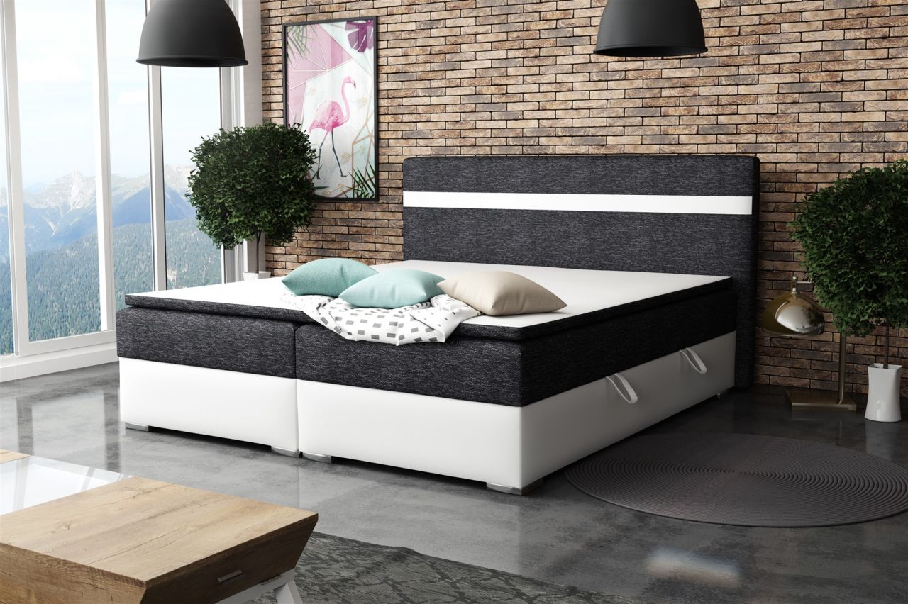 Boxspringbett Schlafzimmerbett DAWID 160x200cm inkl.Bettkasten