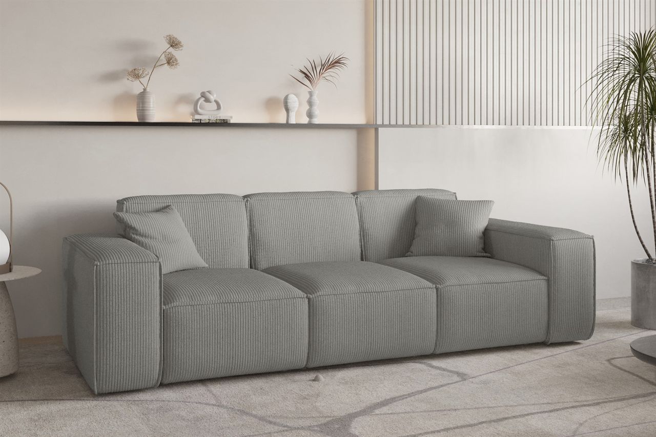 Sofa ersofa CELES PREMIUM 3-Sitzer in Stoff Scala Grau