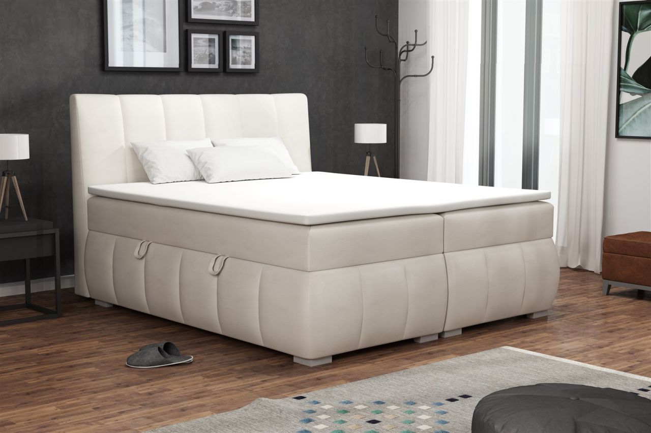 Boxspringbett Schlafzimmerbett VINCENZA 100x200cm inkl.Bettkasten
