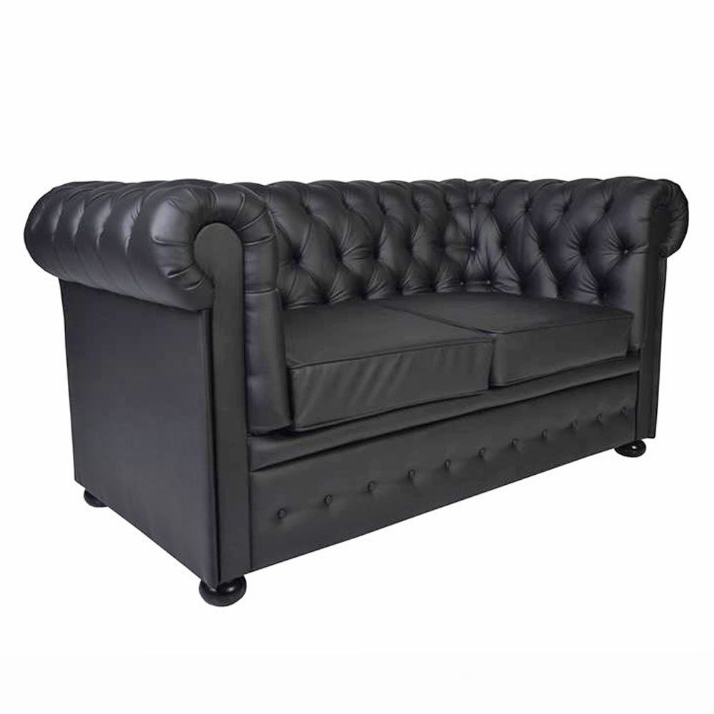 Polstersofa Sofa 2-Sitzer YELM CHESTERFIELD Massivholz Buche