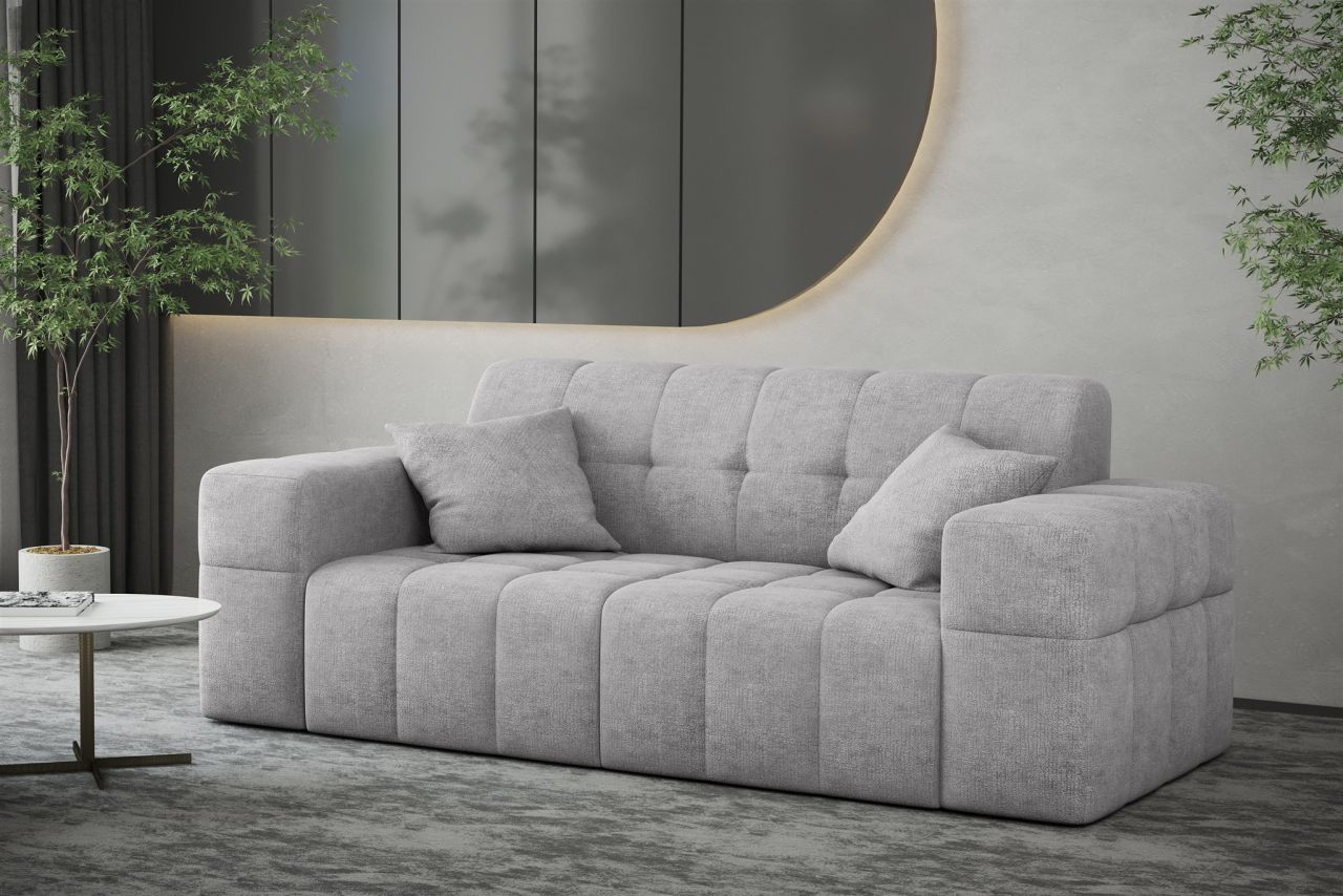 Sofa ersofa NANCY 2-Sitzer in Stoff Perfekt Harmony Hellgrau