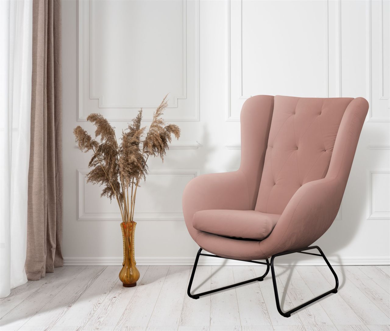 Sessel ersessel ARTEMIS in Stoff Kronos Altrosa