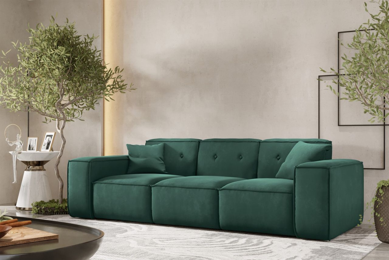 Sofa ersofa CESINA 3-Sitzer in Stoff Opera Velvet Grün