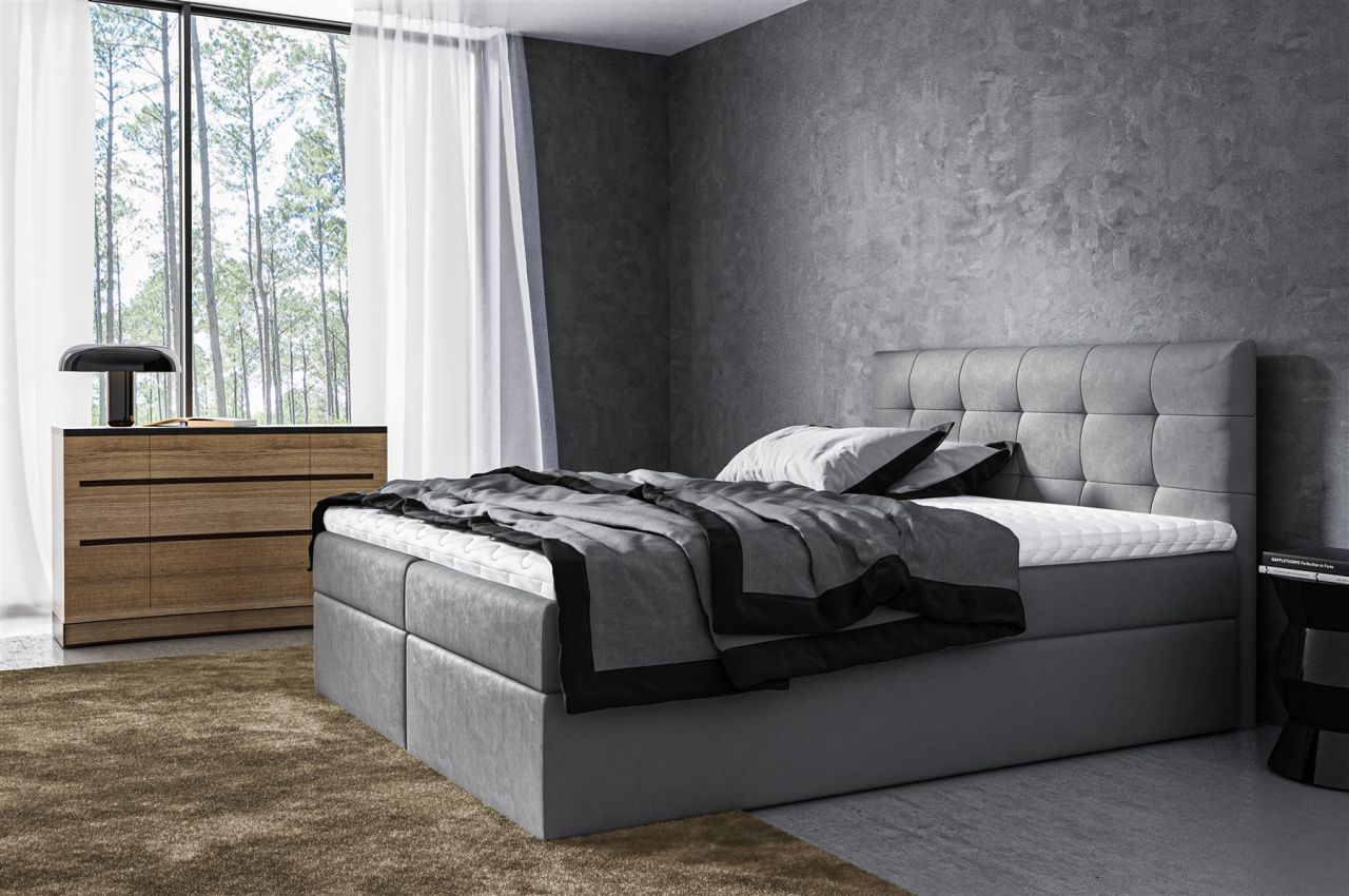 Boxspringbett Schlafzimmerbett VIDE 120x200cm inkl.Bettkasten