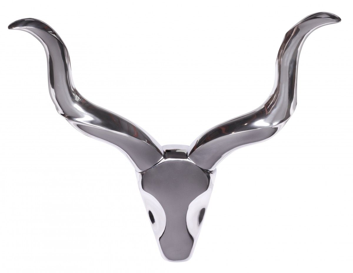 Wanddekoration Geweih Deer S 55 cm Aluminium silbern