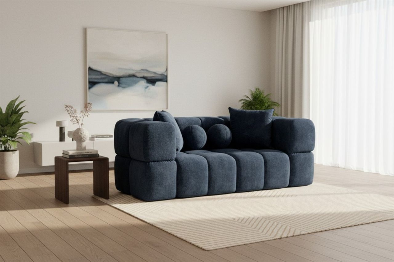 Sofa ersofa VEGA 2-Sitzer in Stoff Egon Dunkelblau