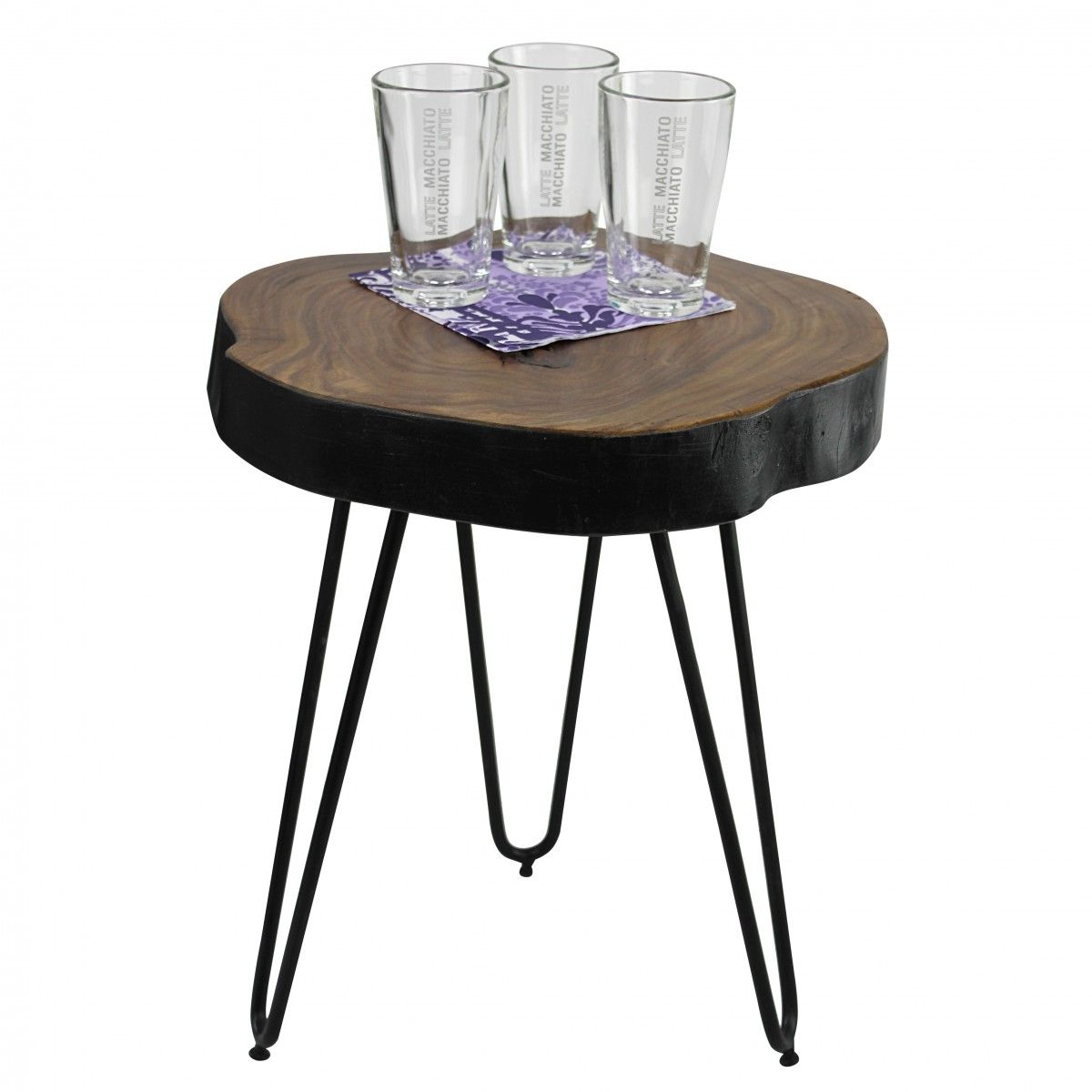 Beistelltisch Massivholztisch WABEN 35x35 cm Holz Sheesham