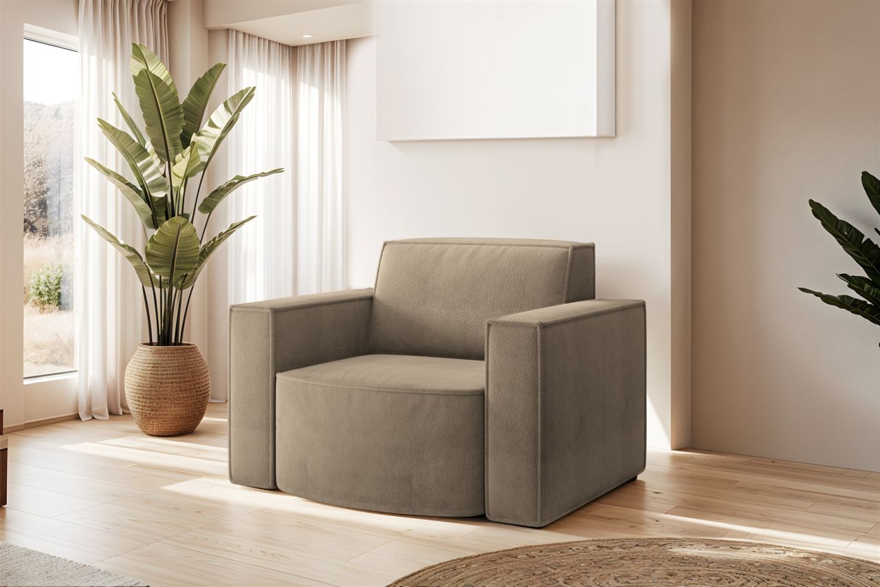 Sessel ersessel PALMA in Stoff Noel Braun