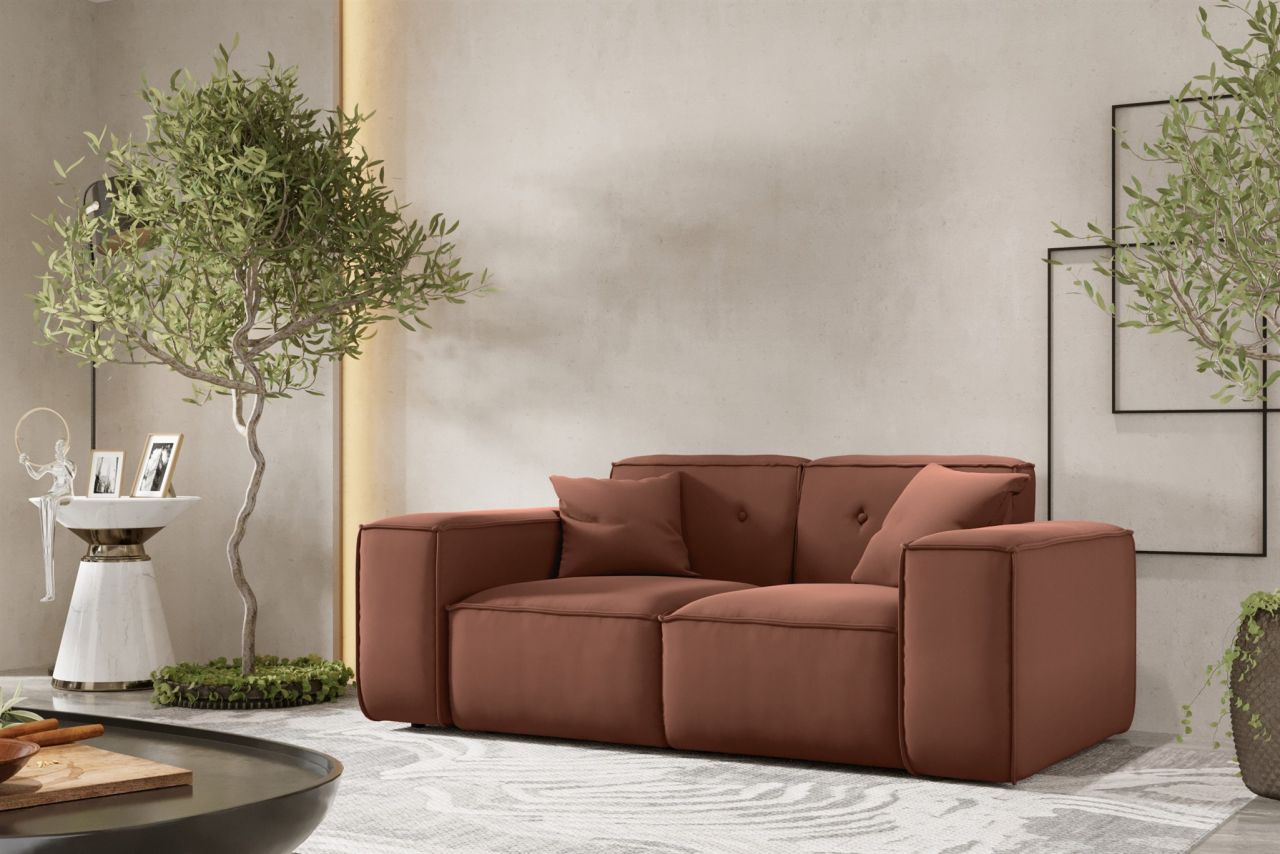 Sofa ersofa CESINA 2-Sitzer in Stoff Opera Velvet Braun