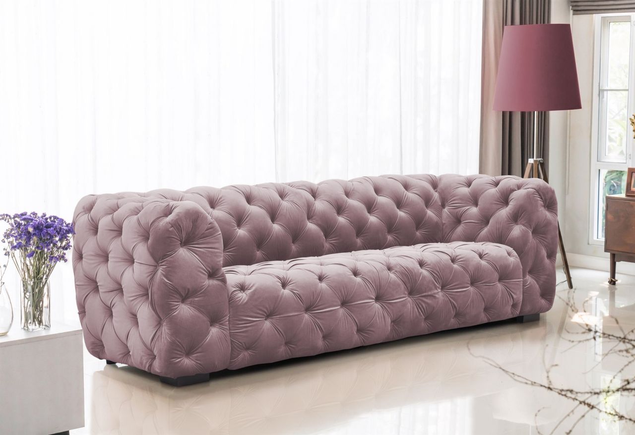 OUTLET Sofa ersofa NATALIE 3-Sitzer in Stoff Riviera Rose
