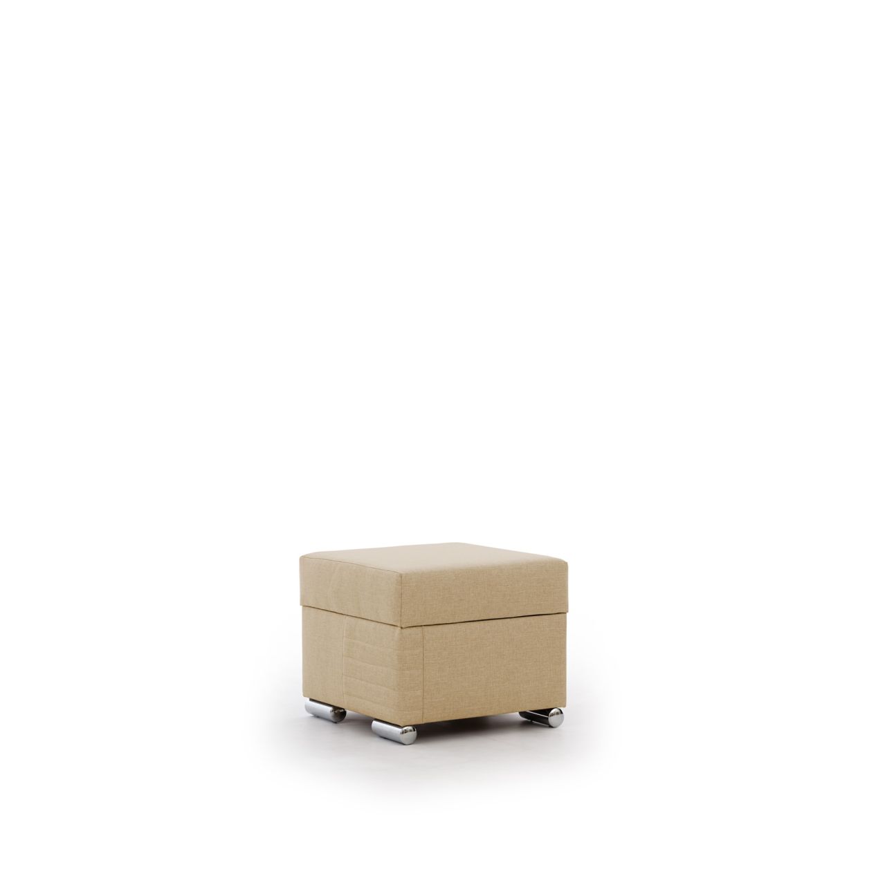 Polsterhocker mit Stauraum CANTON in Stoff Liverpool Beige