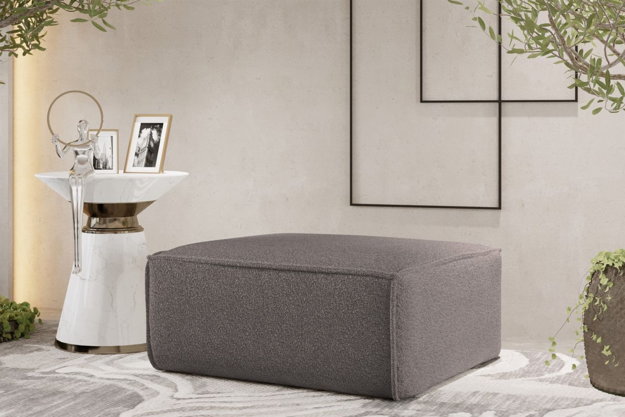 Polsterhocker erhocker CELES PREMIUM 85x85 cm Stoff Ascot Bukla Taupe