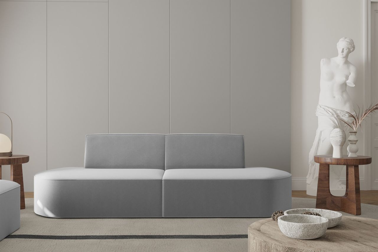 Sofa ersofa 2-Sitzer MILOT in Stoff Opera Velvet Grau
