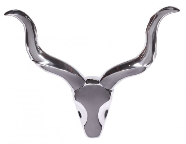Wanddekoration Geweih Deer S 55 cm Aluminium silbern