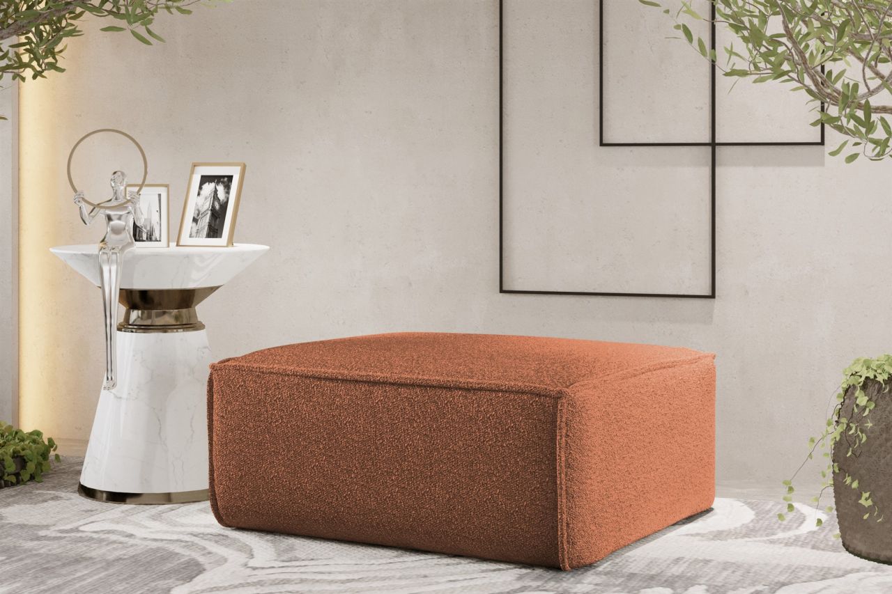 Polsterhocker erhocker CELES PREMIUM 105x105 cm Stoff Ascot Bukla Terra...