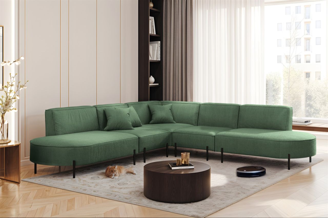 Ecksofa ersofa VALENCIA Stoff Scala Forest Universal