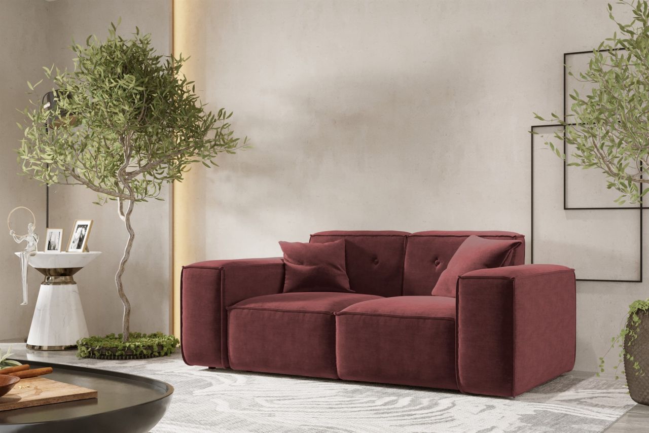 Sofa ersofa CESINA 2-Sitzer in Stoff Perfect Harmony Bordeauxrot
