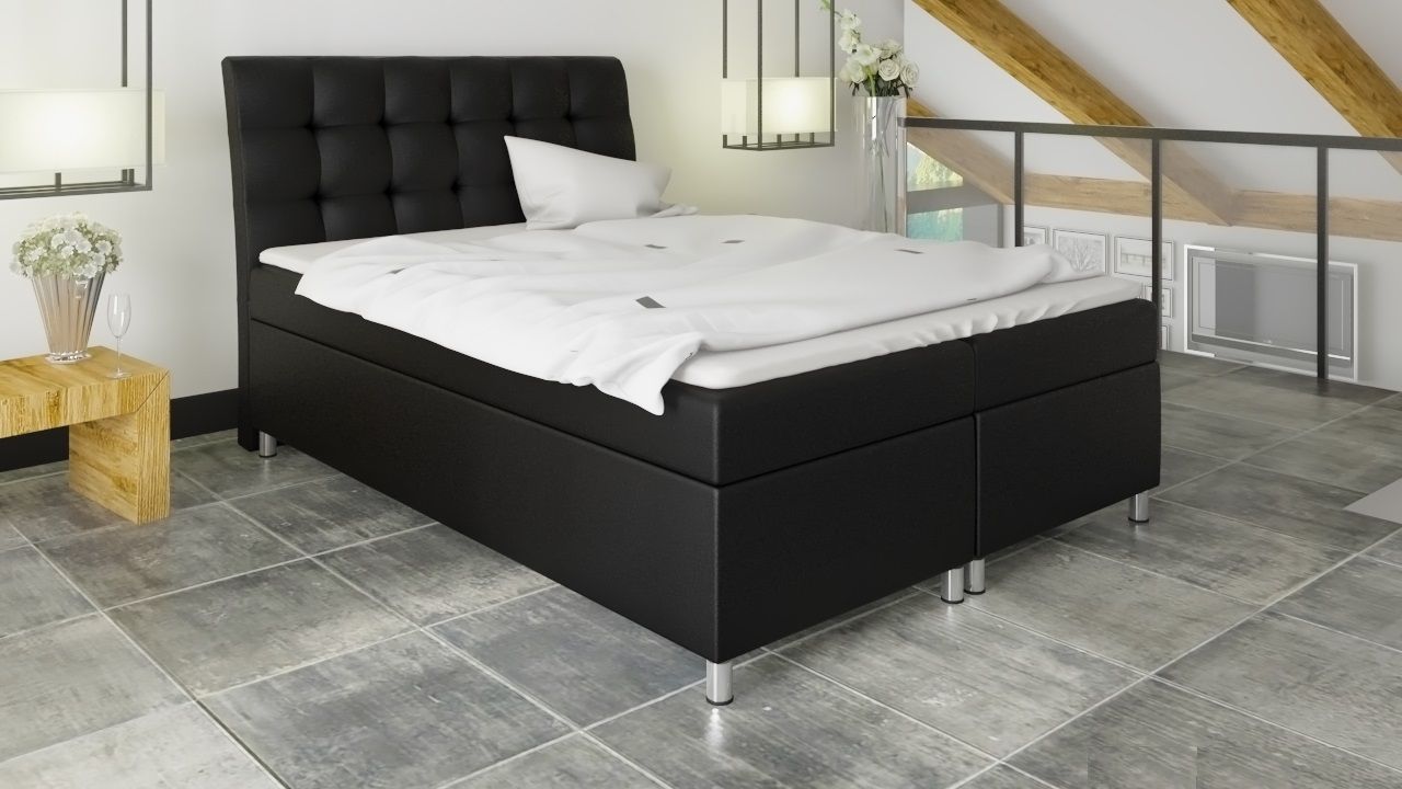Boxspringbett Schlafzimmerbett DOAN 160x200cm inkl.Bettkasten