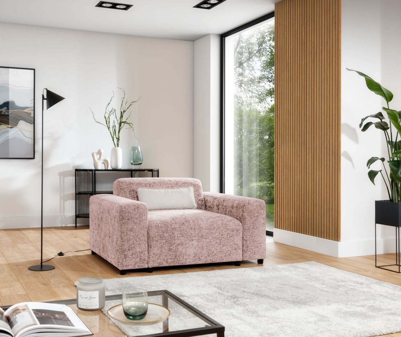 Sessel ersessel ROMY in Stoff Enjoy Me Rosa