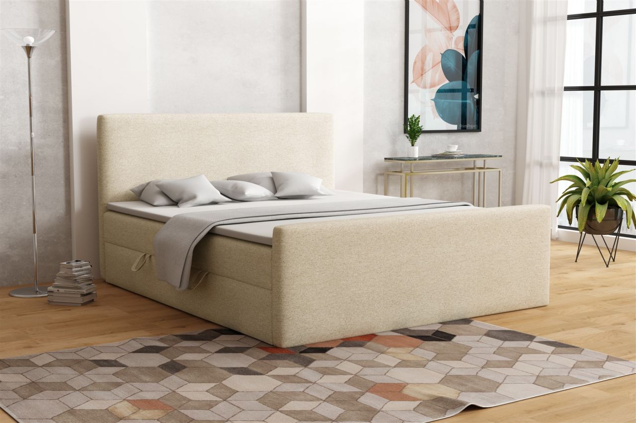 Boxspringbett Schlafzimmerbett IKAROS 140x200cm in div. Farbvarianten