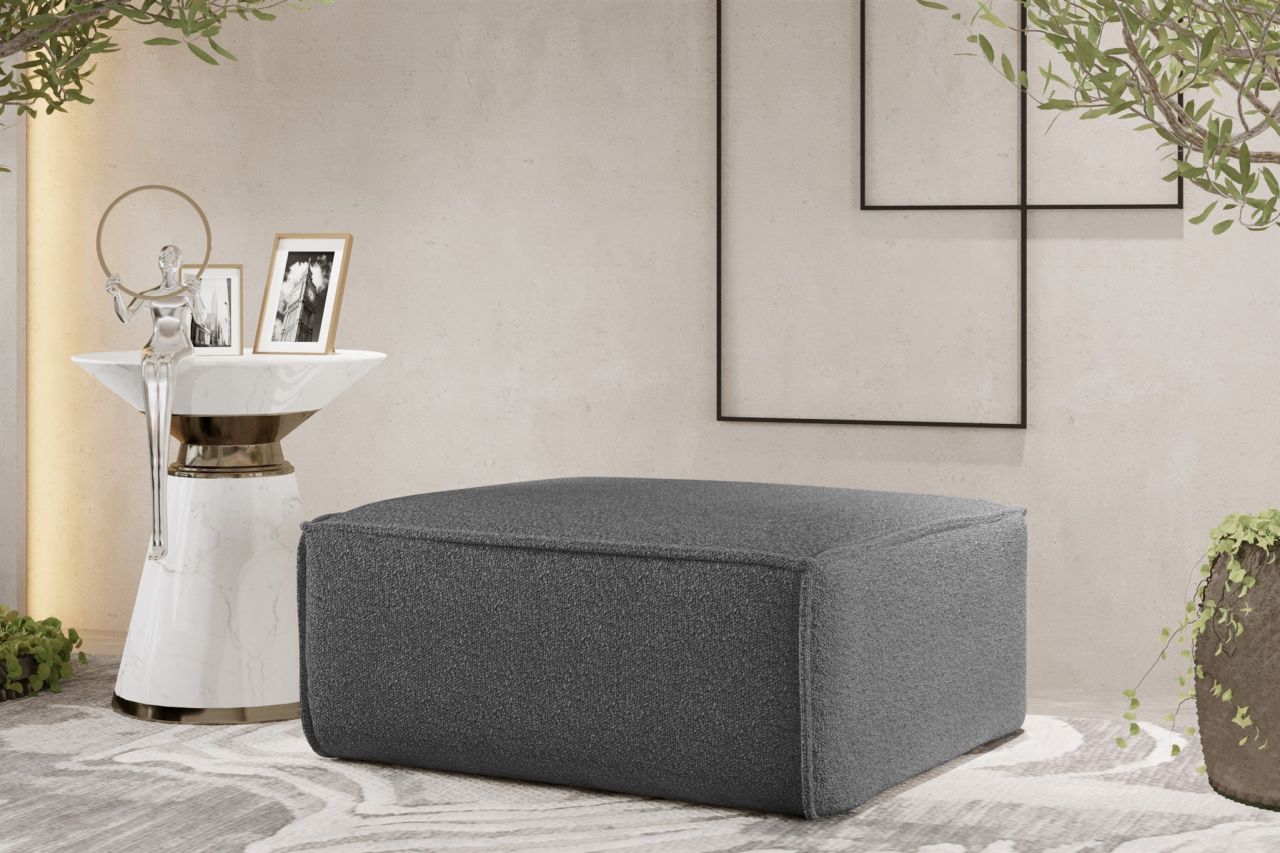 Polsterhocker erhocker CELES PREMIUM 105x105 cm Stoff Ascot Bukla Graphit