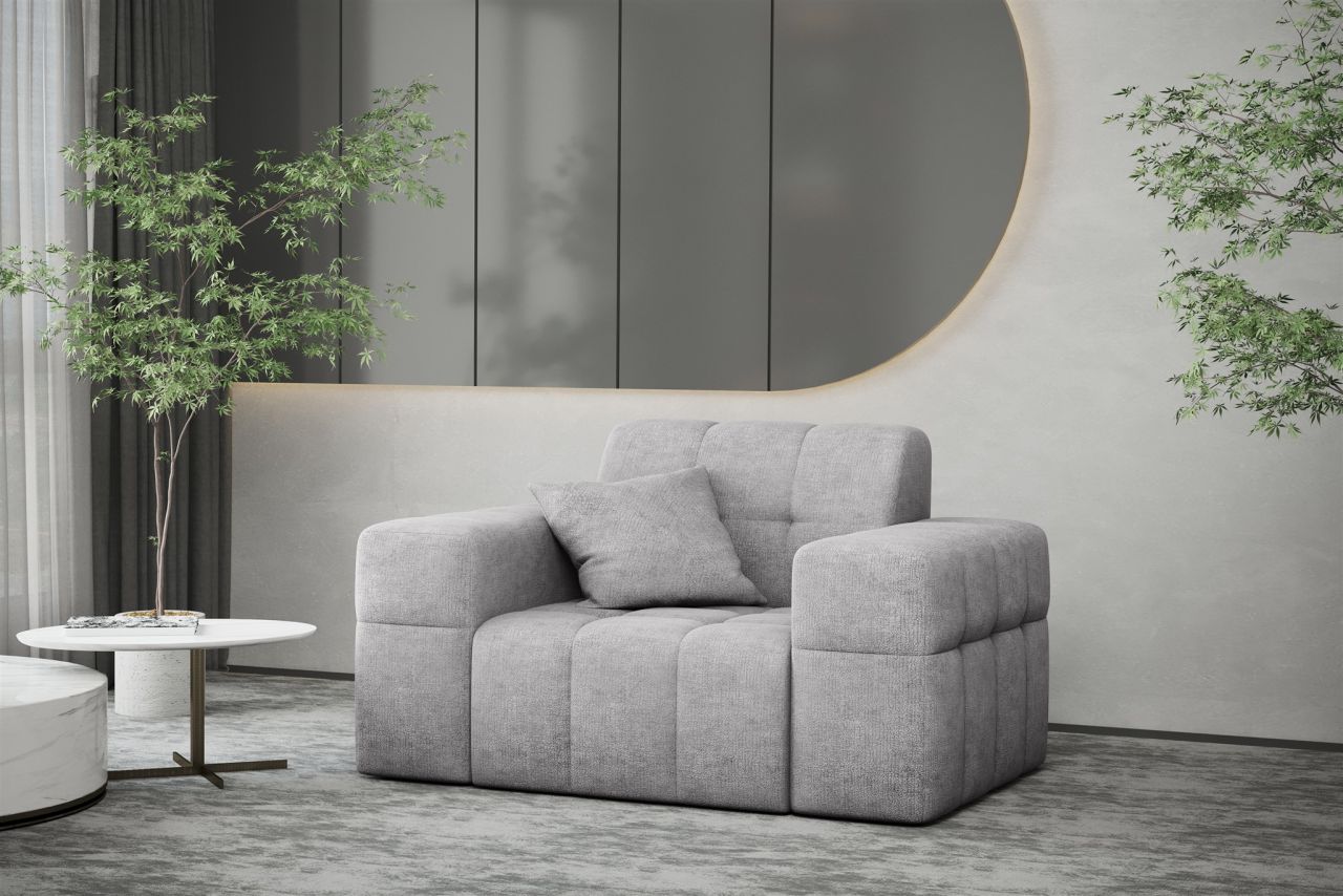 Sessel ersessel NANCY in Stoff Perfekt Harmony Hellgrau