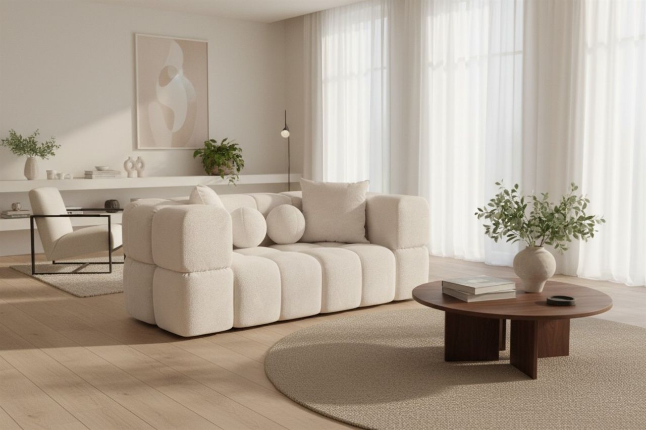 Sofa ersofa VEGA 2-Sitzer in Stoff Egon Beige