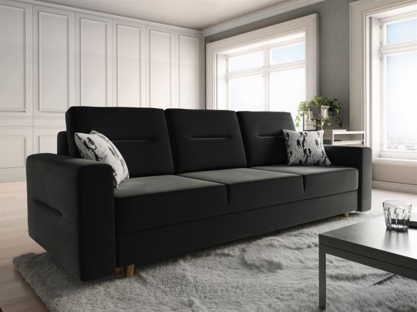 Sofa 3-Sitzer BELMIRA mit Schlaffunktion Grau | Sofas (2 und 3-Sitzer) | Polstermöbel