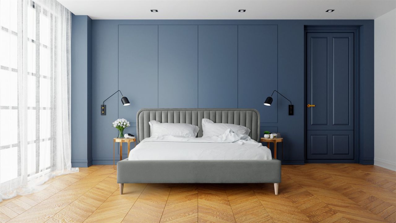 Polsterbett Doppelbett MIAMI 140x200cm in Stoff Riviera Grau