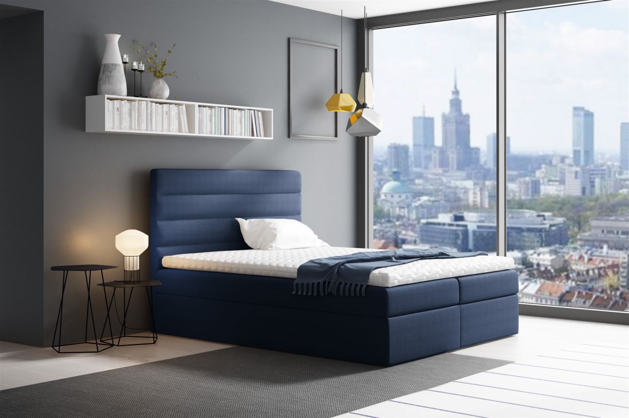 Boxspringbett Schlafzimmerbett LUCA 160x200cm Blau