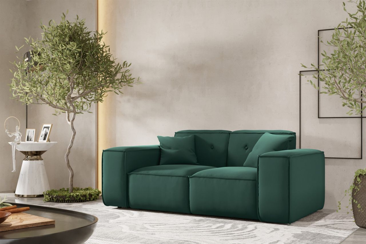 Sofa ersofa CESINA 2-Sitzer in Stoff Opera Velvet Grün