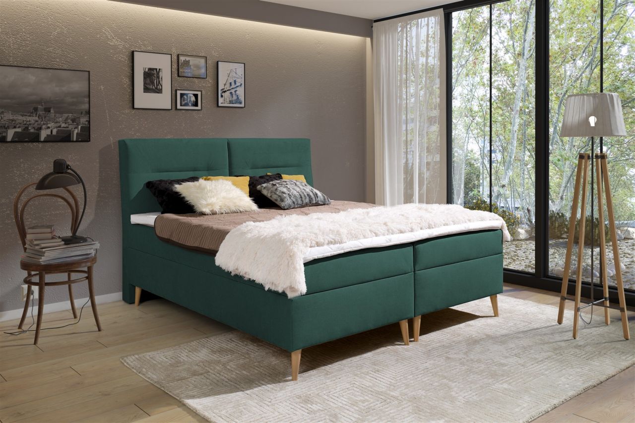 Boxspringbett Schlafzimmerbett DANILO 180x200cm inkl.Bettkasten