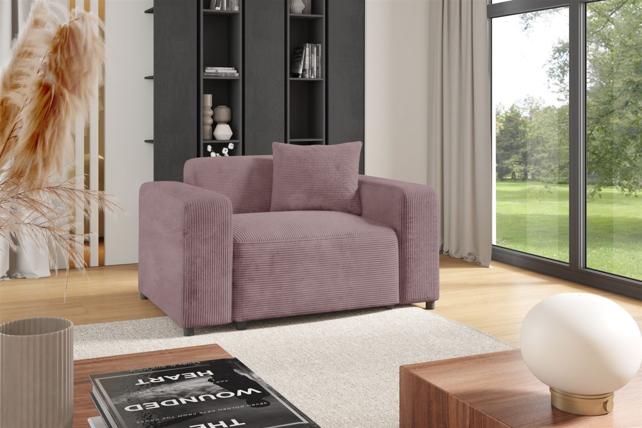 Sessel ersessel MEGAN in Stoff Poso Altrosa