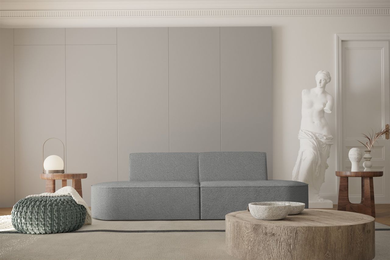 Sofa ersofa 2-Sitzer MILOT in Stoff Ascot Bukla Grau