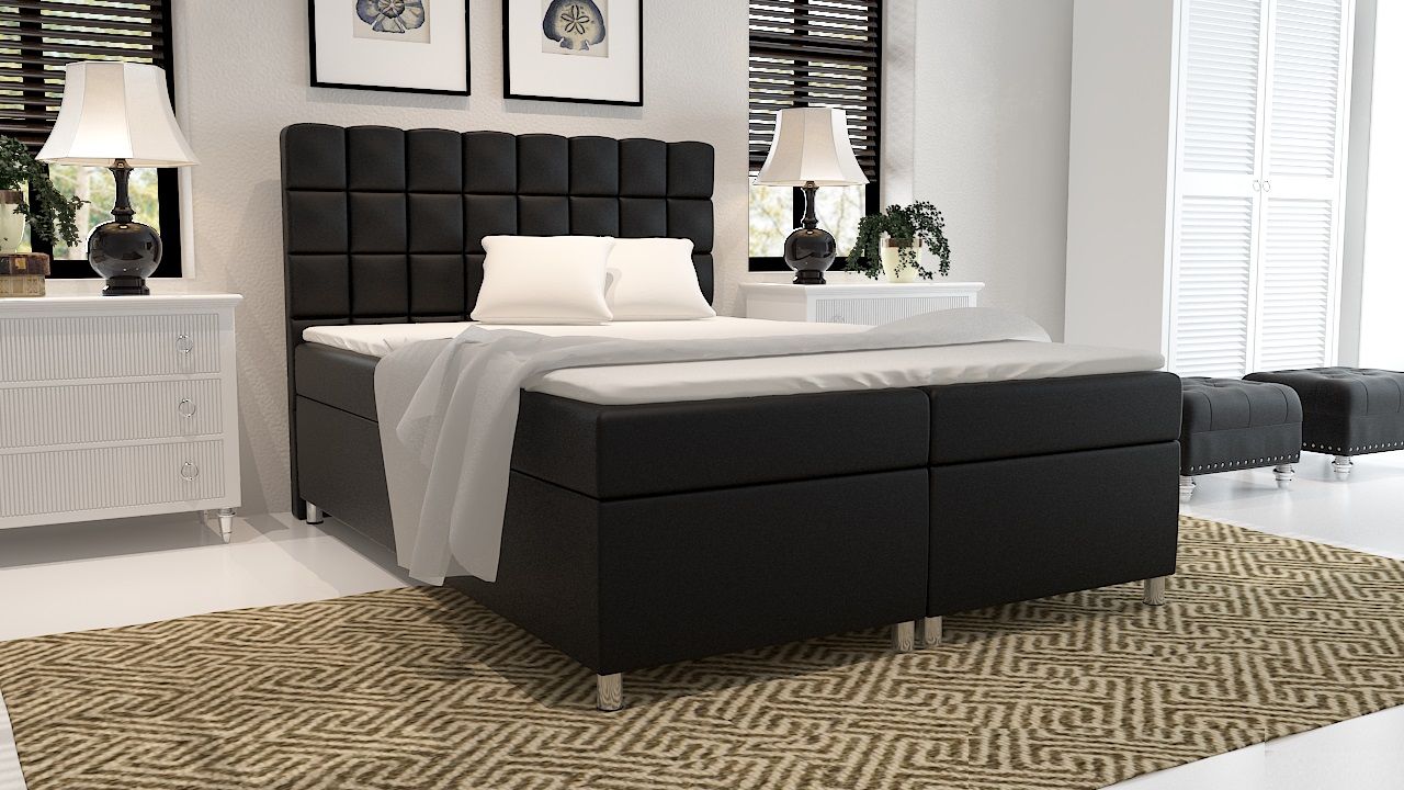 Boxspringbett Schlafzimmerbett ALANO 160x200cm inkl.Bettkasten