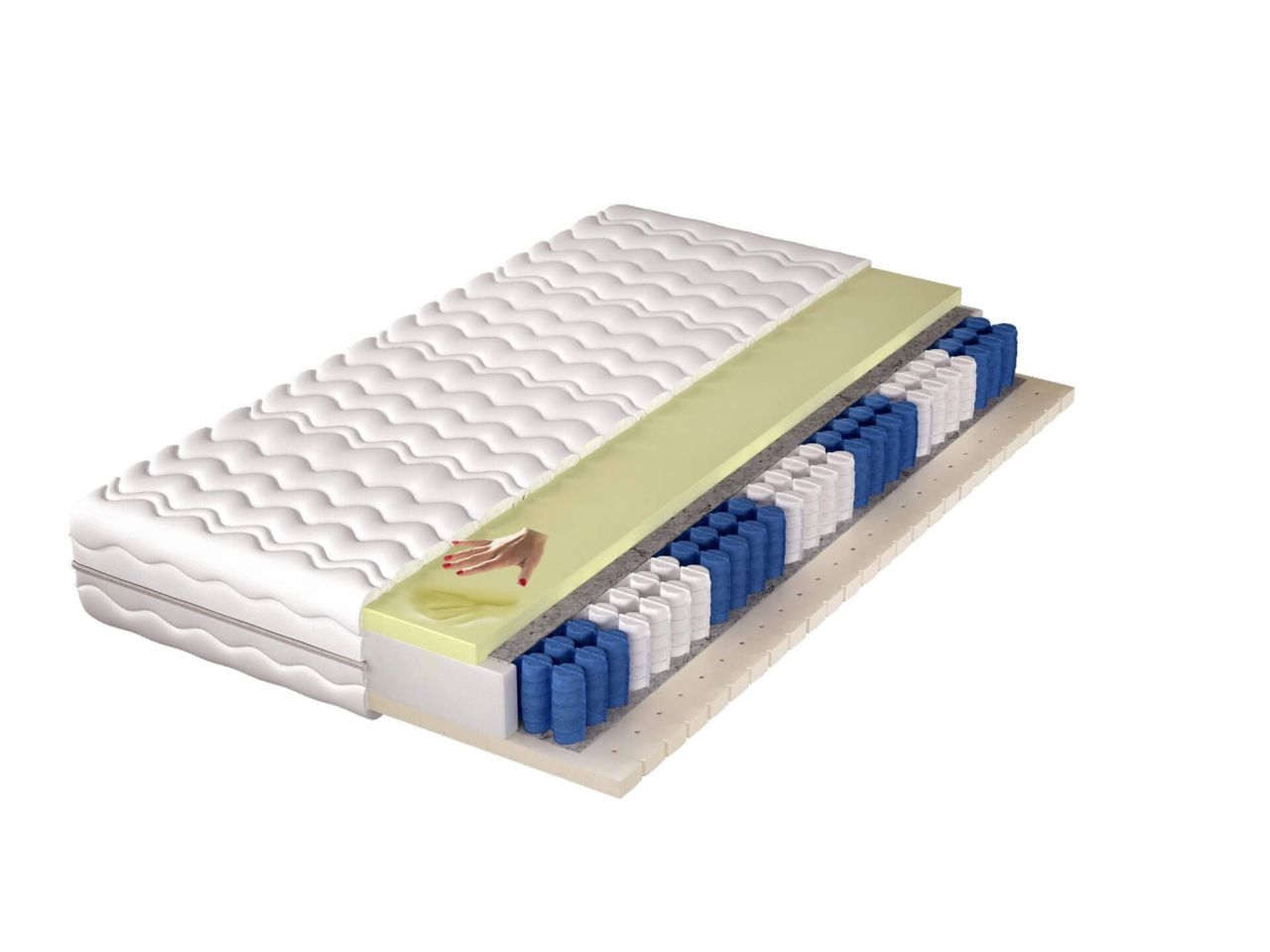 Matratze Taschenfederkern 7 Zonen ALAS H3 120x200x20 cm