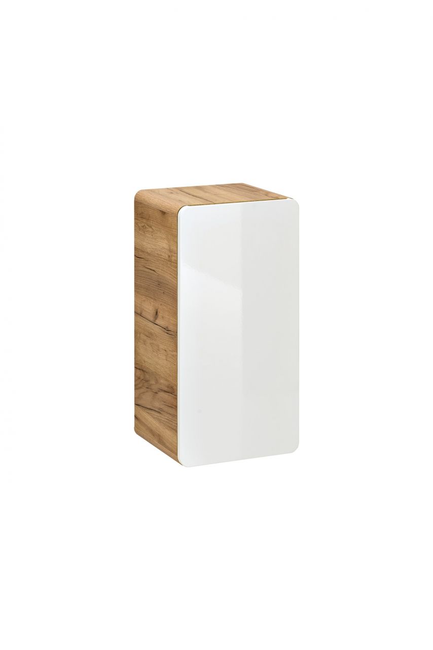 Badezimmer Hängeschrank 68x35x32 cm FERMO Weiss Hochglanz