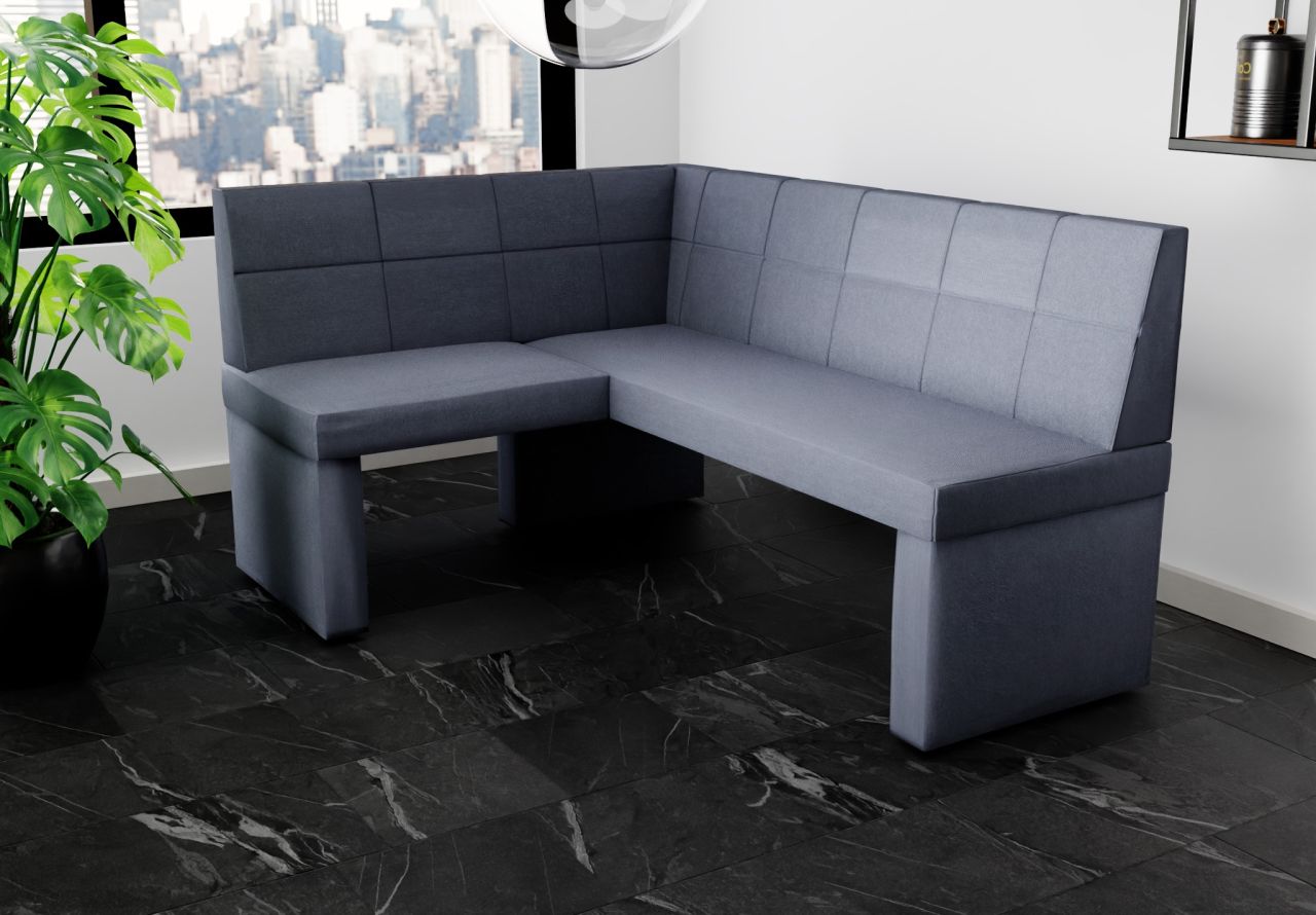 OUTLET Eckbank Bank Küchenbank 196x142 cm BLAKE XL R Stoff Soro Dunkelgrau