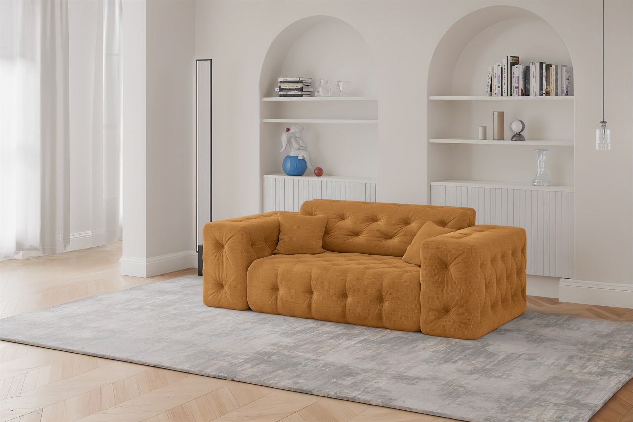 Sofa ersofa CHANTAL 2-Sitzer in Stoff Moly Orange