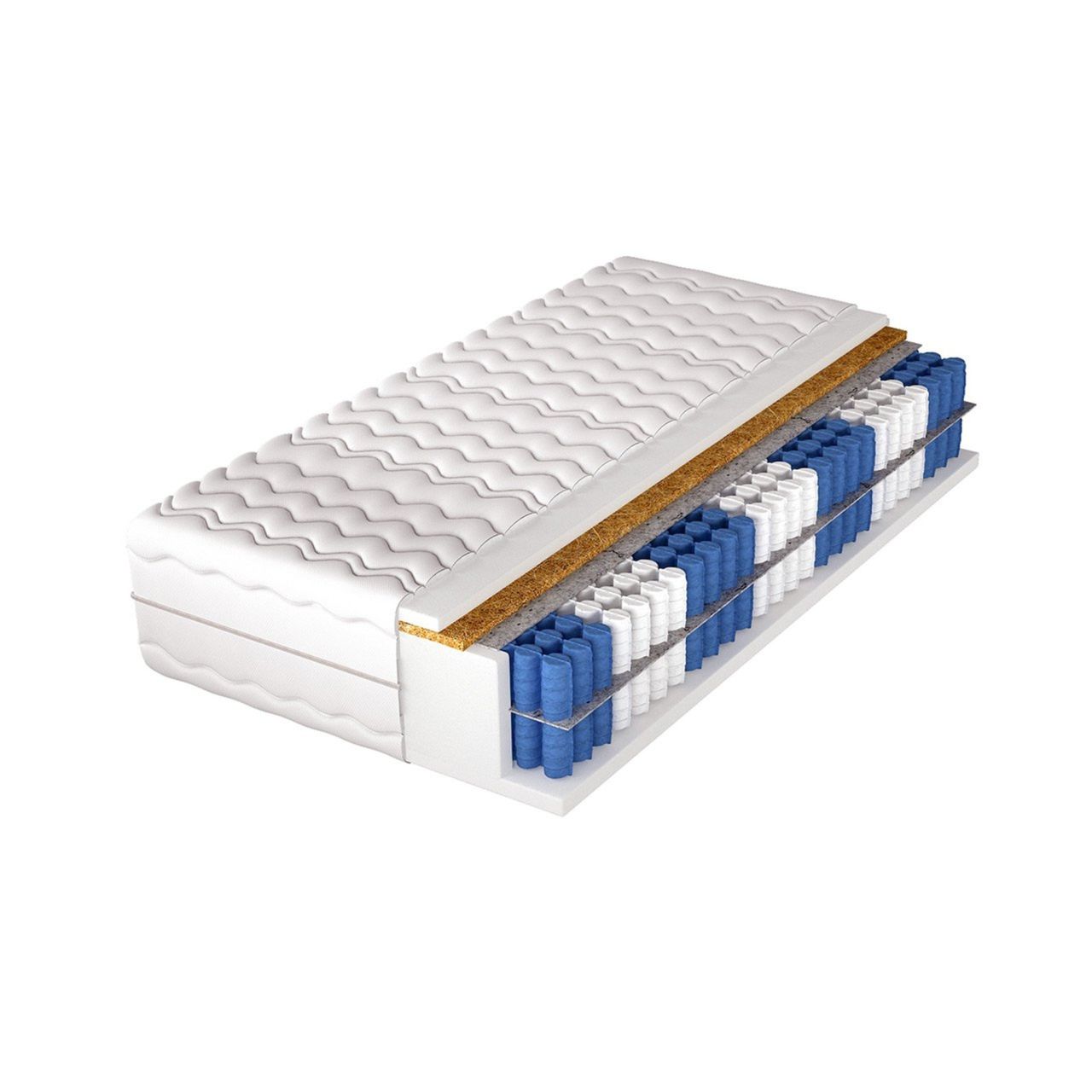 Matratze Taschenfederkern 7 Zonen KING DELUX H3-H4 80x200x30 cm