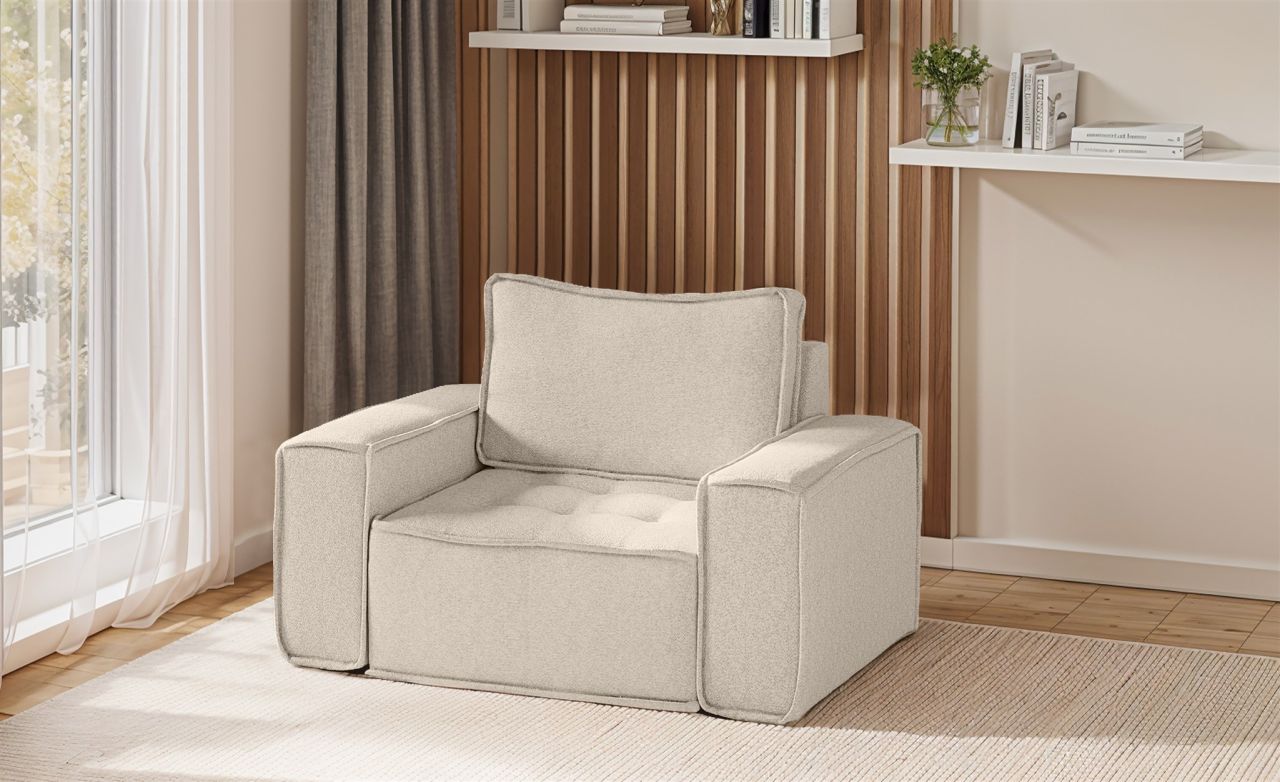 Sessel ersessel SANDE Stoff Alpine Beige